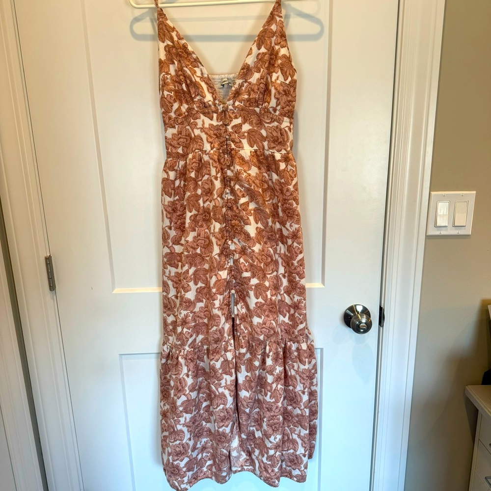 Floral Maxi with Button Detail